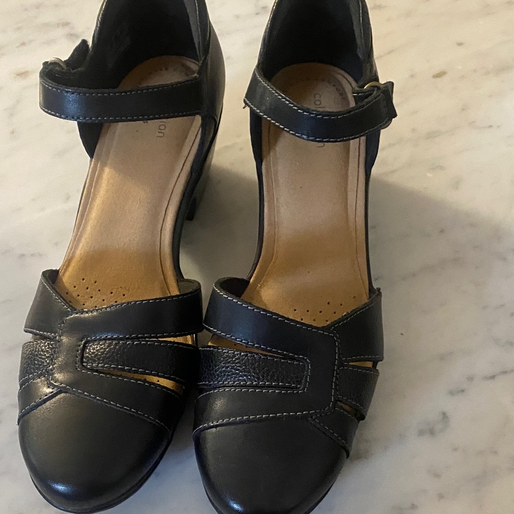 Clarks Black Strappy Heels - Picture 4 of 5
